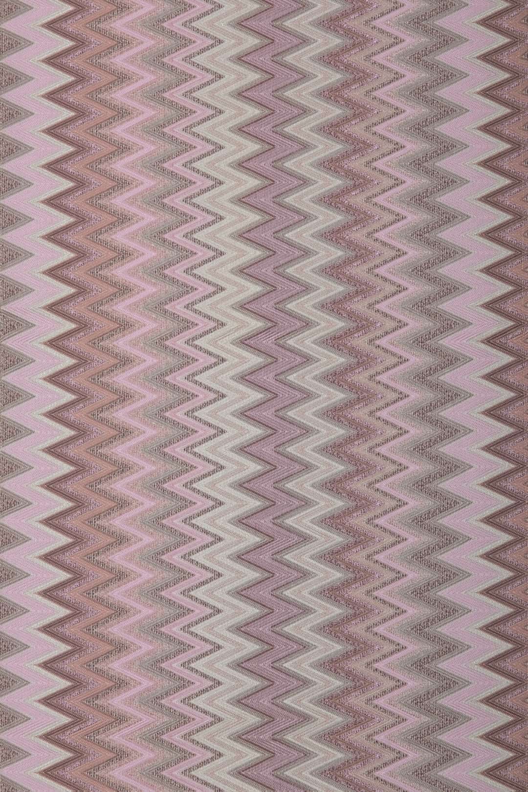 Runner - Zigzag Dokulu Leylak ve Gül Kurusu Tonları