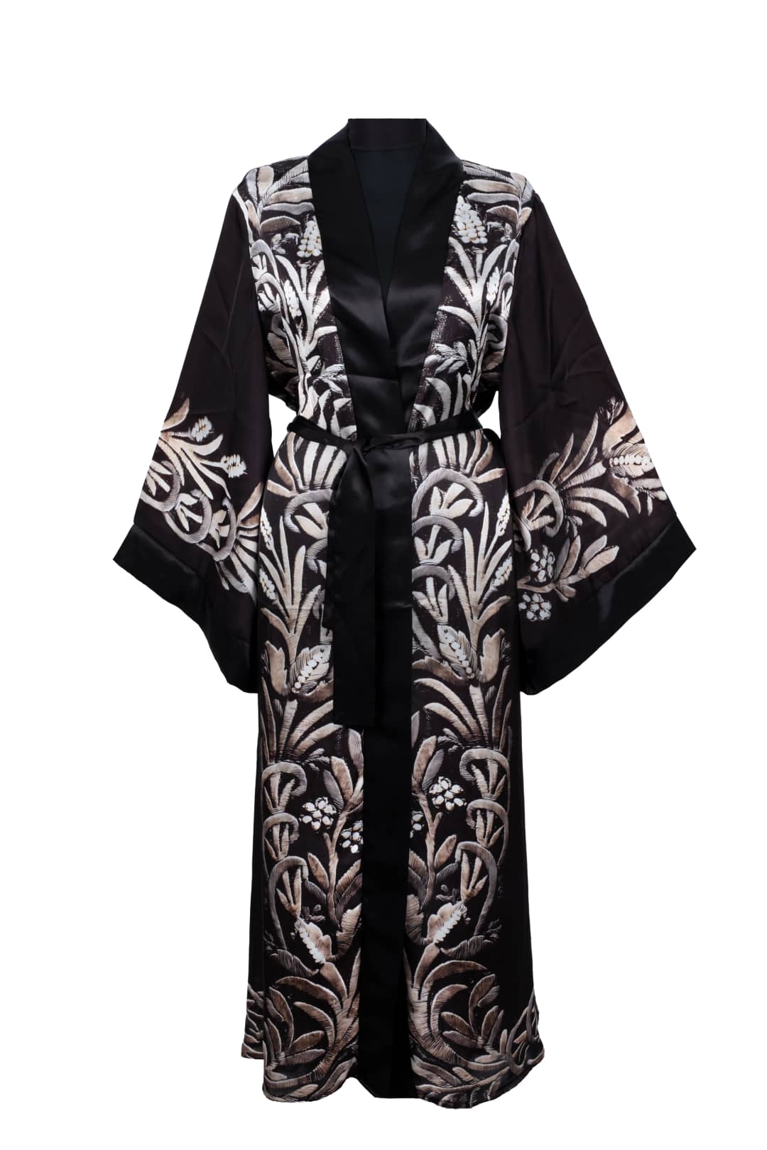 İpek Kaftan - Taç Desenli 