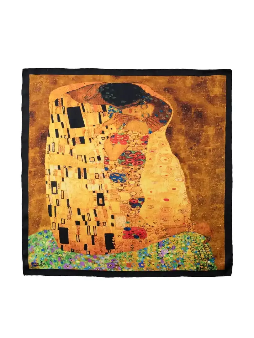İpek Mendil - The Kiss Desenli 