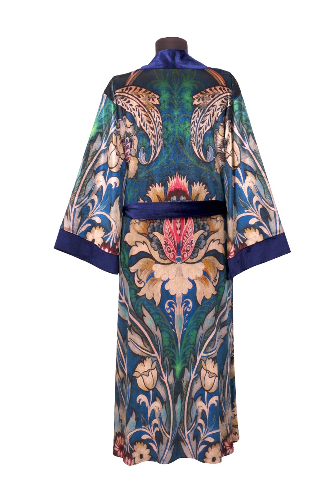 Kadife Kaftan - Nilüfer Desenli