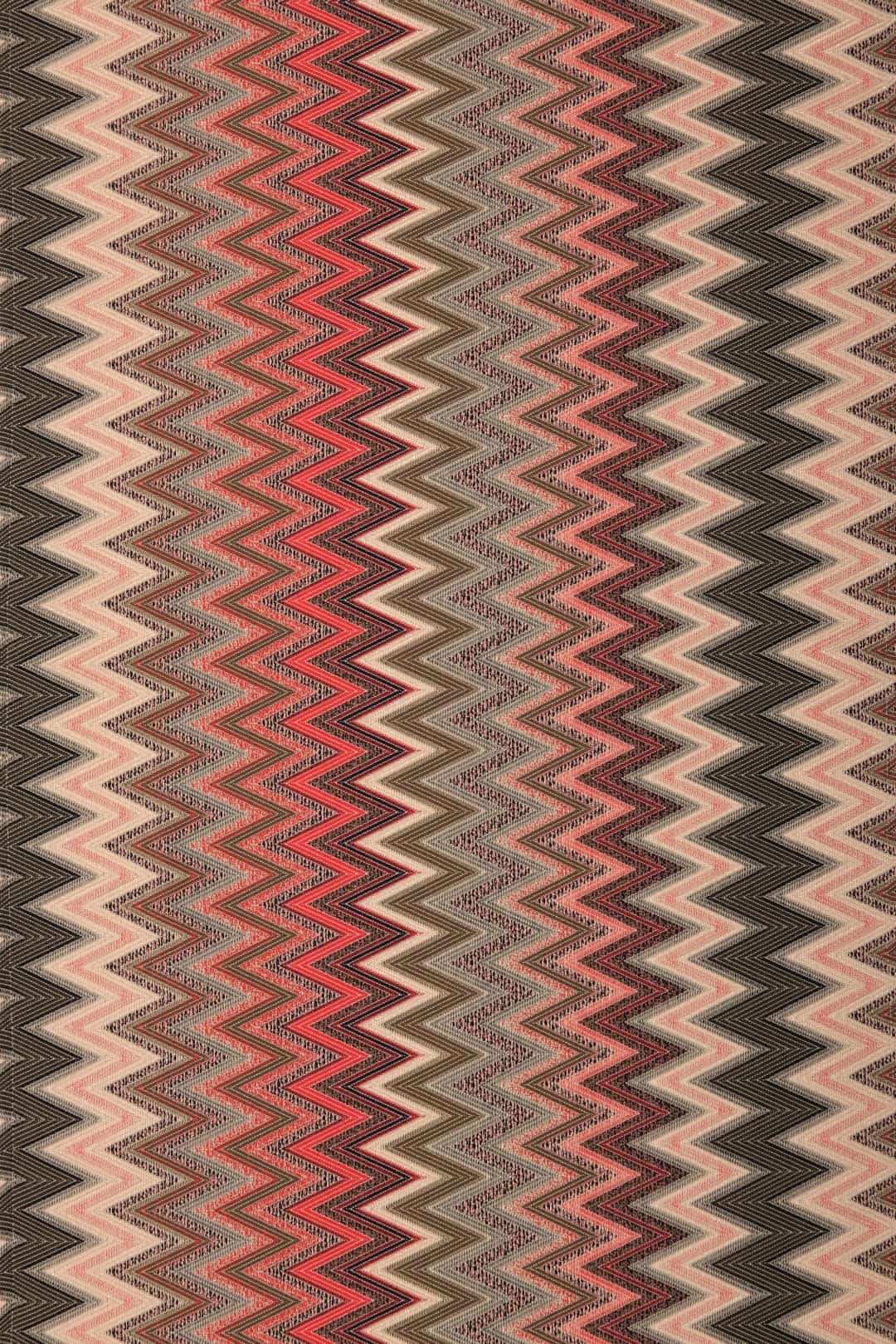 Runner - Zigzag Dokulu Mercan ve Toprak Tonları