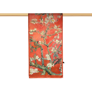 Barn Red Almond Blossom Çift Taraflı İpek Şal