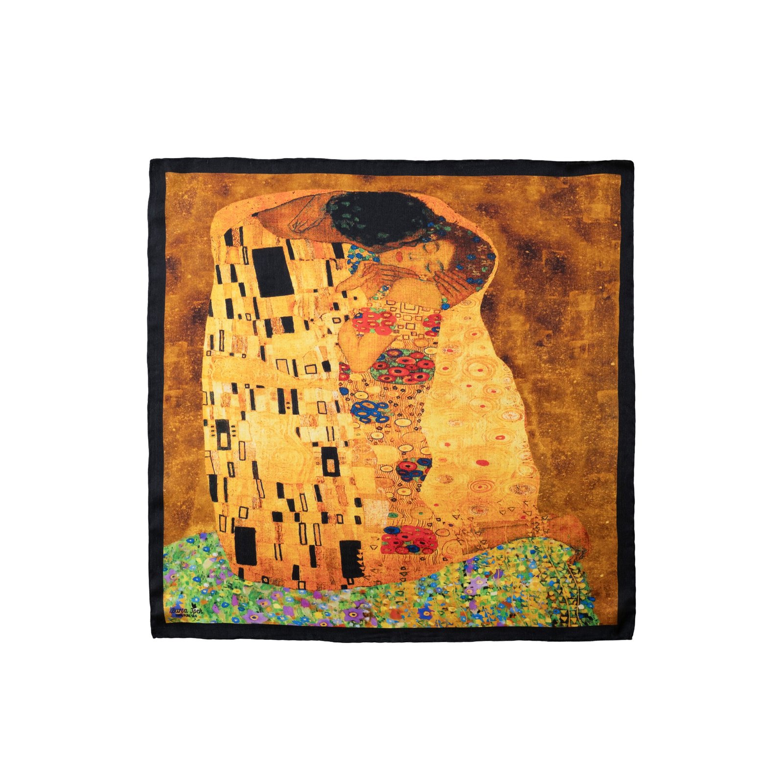Gustav Klimpt - The Kiss Desenli İpek Mendil